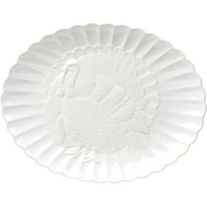 image:imageLenox Dinnerware Sets French Perle Scallop White 18Piece Dinnerware Set Service For 6 Stoneware Material Dishwasher Safe Microwave Safe Bowls Plates And Bowls Dinner Dishes White 18 PieceTurkey Platter
