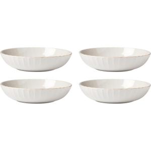 image:imageLenox Dinnerware Sets French Perle Scallop White 18Piece Dinnerware Set Service For 6 Stoneware Material Dishwasher Safe Microwave Safe Bowls Plates And Bowls Dinner Dishes White 18 PiecePasta Bowls  Set of 4