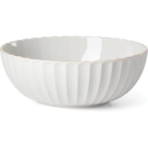 image:imageLenox Dinnerware Sets French Perle Scallop White 18Piece Dinnerware Set Service For 6 Stoneware Material Dishwasher Safe Microwave Safe Bowls Plates And Bowls Dinner Dishes White 18 PieceServing Bowl White