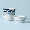 image:imageLenox Dinnerware Sets Blue Bay White 18Piece Dinnerware Set Service For 6 Porcelain Material Dishwasher Safe Microwave Safe Bowls Plates And Bowls Dinner Dishes Plates White 18 PieceDessert Bowls  Set of 4