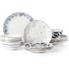 image:imageLenox Dinnerware Sets Blue Bay White 18Piece Dinnerware Set Service For 6 Porcelain Material Dishwasher Safe Microwave Safe Bowls Plates And Bowls Dinner Dishes Plates White 18 Piece12Piece Dinnerware Set Dessert  Ikat