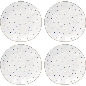 image:imageLenox Dinnerware Sets Blue Bay White 18Piece Dinnerware Set Service For 6 Porcelain Material Dishwasher Safe Microwave Safe Bowls Plates And Bowls Dinner Dishes Plates White 18 PieceDinner Plates  Dots  Set of 4