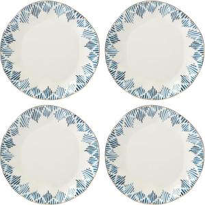 image:imageLenox Dinnerware Sets Blue Bay White 18Piece Dinnerware Set Service For 6 Porcelain Material Dishwasher Safe Microwave Safe Bowls Plates And Bowls Dinner Dishes Plates White 18 PieceDinner Plates  Set of 4  Ikat