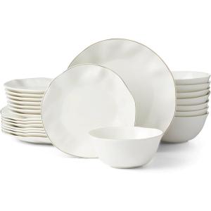 image:imageLenox Dinnerware Sets Blue Bay White 18Piece Dinnerware Set Service For 6 Porcelain Material Dishwasher Safe Microwave Safe Bowls Plates And Bowls Dinner Dishes Plates White 18 Piece24Piece Dinnerware Set  White