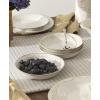 image:imageLenox Home And Kitchen Homespun Dough Bowl Stoneware Material Dishwasher Safe Microwave Safe Bread Bowl Dining Serving Bowls Tabletop amp Kitchen Decor White 1 Piece 12 Inch L X 775 Inch W16Piece Dinnerware Set