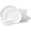 image:imageLenox Dinnerware Sets Studio 1414 Coupe 24Piece Dinnerware Set Service For 8 Bone China Material Dishwasher Safe Microwave Safe Bowls Plates And Bowls Dinner Dishes Plates White 24 PieceCurve