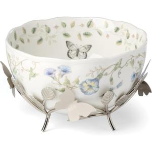 image:imageLenox 898188 Butterfly Meadow 25th Anniversary Cake Plate25th Anniversary Bowl with Stand