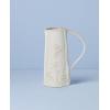 image:imageLenox Home And Kitchen Homespun Pitcher Stoneware Material Water Jug Dishwasher Safe Water Pitcher Table Decor Home Decor Decorative Pitchers Thistle DesignWhite 1 Piece 82 Ounce Capacity