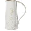 image:imageLenox Home And Kitchen Homespun Pitcher Stoneware Material Water Jug Dishwasher Safe Water Pitcher Table Decor Home Decor Decorative Pitchers Thistle DesignWhite 1 Piece 82 Ounce Capacity