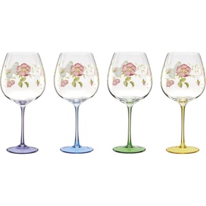 image:imageLenox Wine Glass Set Butterfly Meadow Balloon Wine Glasses Set of 4 Assorted Glassware Glass Cups Drinking Glasses Wedding Gifts Bridal Shower Gifts Assorted 4 Pieces 26 Oz