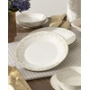 image:imageLenox Dinnerware Set Homespun 12Piece Set Service For 4 Stoneware Material Dishwasher amp Microwave Safe Home And Kitchen Dishes Kitchen And Dining Plates And Bowls Sets White 12 Pieces