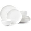 image:imageLenox Dinnerware Set Studio 1414 Coupe 12Piece Set Service For 4 Bone China Material Dishwasher amp Microwave Safe Home And Kitchen Kitchen And Dining Plates And Bowls Sets White 12 Pieces
