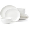 image:imageLenox Dinnerware Set Studio 1414 Scallop 16Piece Set Service For 4 Bone China Material Dishwasher amp Microwave Safe Home And Kitchen Kitchen And Dining Plates And Bowls Sets White 16 PiecesCurve