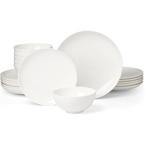 image:imageLenox Dinnerware Set Studio 1414 Scallop 16Piece Set Service For 4 Bone China Material Dishwasher amp Microwave Safe Home And Kitchen Kitchen And Dining Plates And Bowls Sets White 16 PiecesCoupe