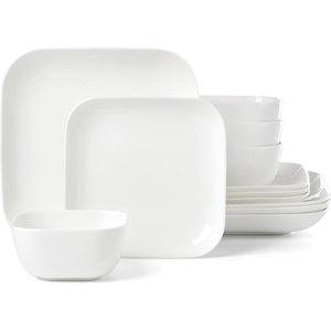 image:imageLenox Dinnerware Set Studio 1414 Scallop 16Piece Set Service For 4 Bone China Material Dishwasher amp Microwave Safe Home And Kitchen Kitchen And Dining Plates And Bowls Sets White 16 PiecesSquare