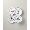 image:imageLenox Vintage Halloween Collection Vintage Manor Hors dOeuvres TrayDessert Plates  Set of 4  Black