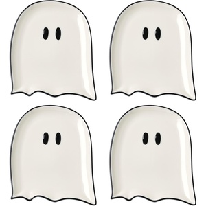 image:imageLenox Halloween Collection Pumpkin Figural Hors dOeuvres TrayAccent Plates  Set Of 4