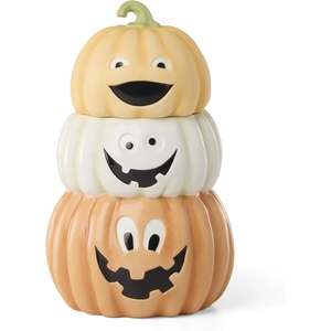 image:imageLenox Halloween Collection Pumpkin Figural Hors dOeuvres TrayTreat Jar