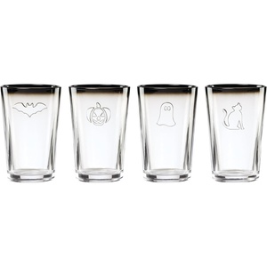 image:imageLenox Halloween Collection Pumpkin Figural Hors dOeuvres TrayTumblers  Set Of 4