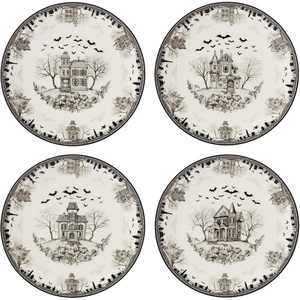 image:imageLenox Vintage Halloween Collection Vintage Manor Hors dOeuvres TrayAccent Plates  Haunted House