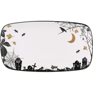 image:imageLenox Vintage Halloween Collection Vintage Manor Hors dOeuvres TrayServing Tray  Bats