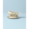 image:imageLenox 898092 Holiday Rectangular Baking Dish Large Christmas Festive Kitchen DecorGravy Boat with Stand