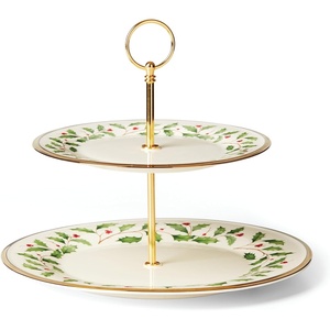 image:imageLenox 898092 Holiday Rectangular Baking Dish Large Christmas Festive Kitchen Decor2Tiered Server