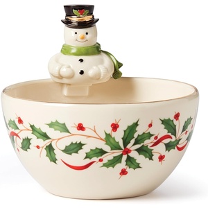 image:imageLenox 898092 Holiday Rectangular Baking Dish Large Christmas Festive Kitchen DecorBowl  Snowman