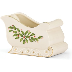 image:imageLenox 898092 Holiday Rectangular Baking Dish Large Christmas Festive Kitchen DecorCandy Dish  Sleigh